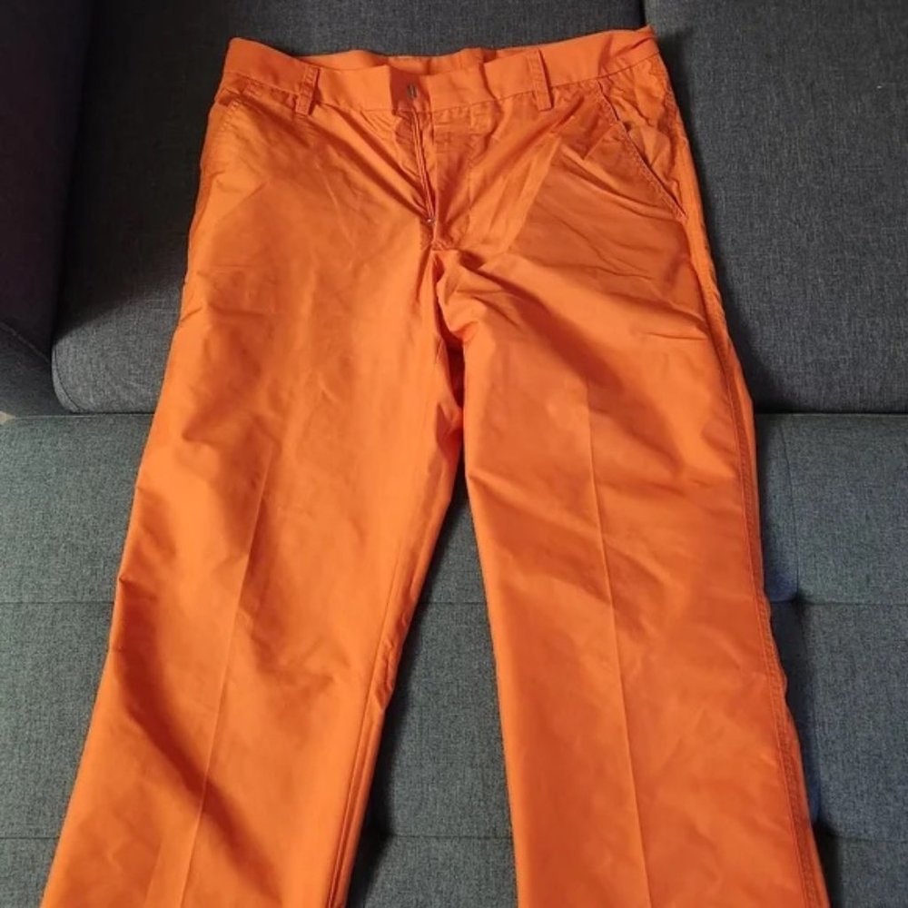 J Lindeberg Performance Golf Pants - Orange - Size: 32/34